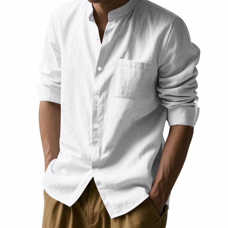 Long Sleeve Stand Collar Shirt