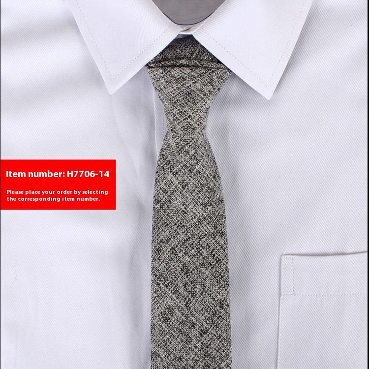 Men's Business Korean Solid Colour Tie