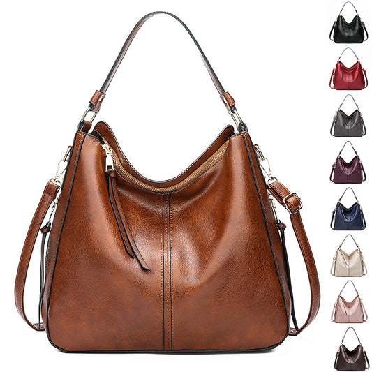 Women's Hobos Zipper Bucket Bags With Adjustable Shoulder-strap