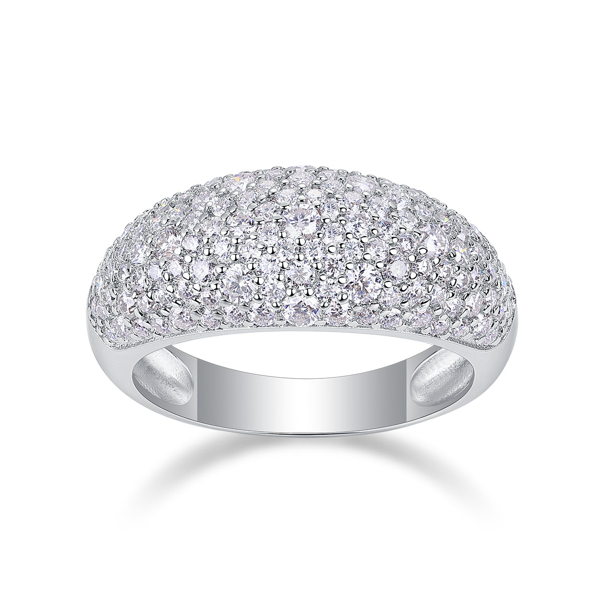 Moonlit Night Stars - Diamond Jewelry Piece Set/Sterling Silver & Platinum Diamond Ring