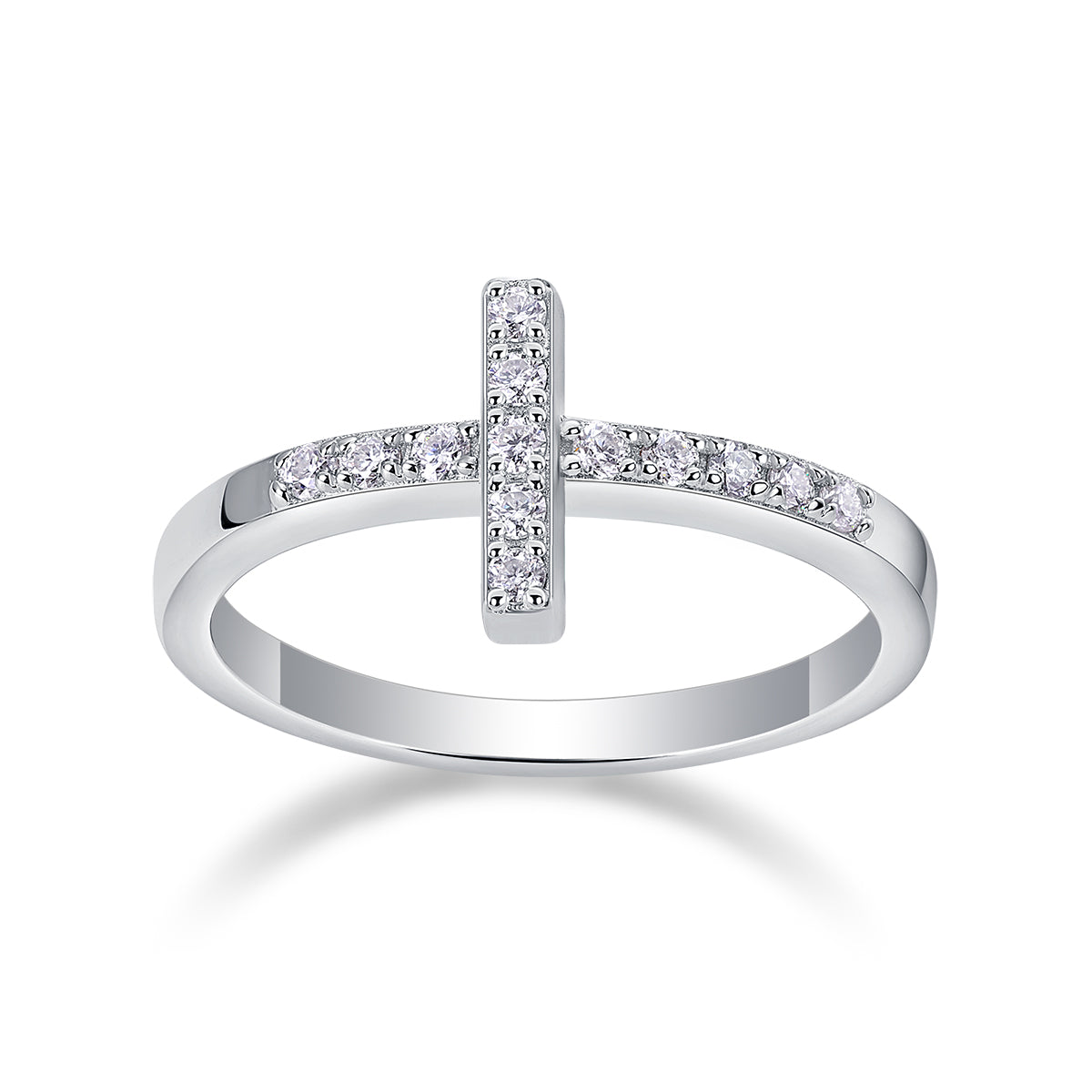 Holy Light Cross - Jewelry Piece Set/Sterling Silver & Platinum-plated Diamond