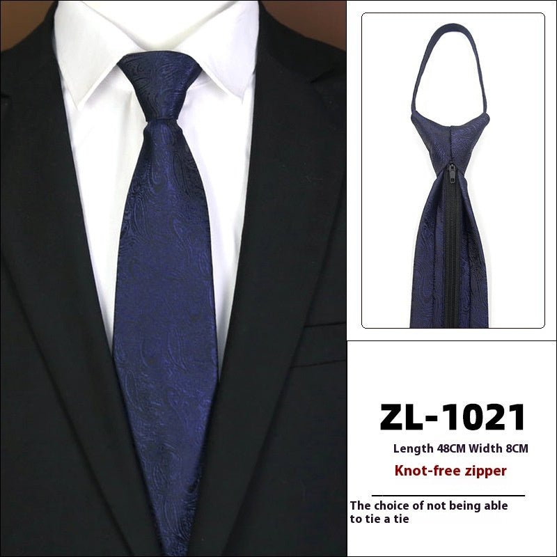 Men's Formal Business Zipper Tie