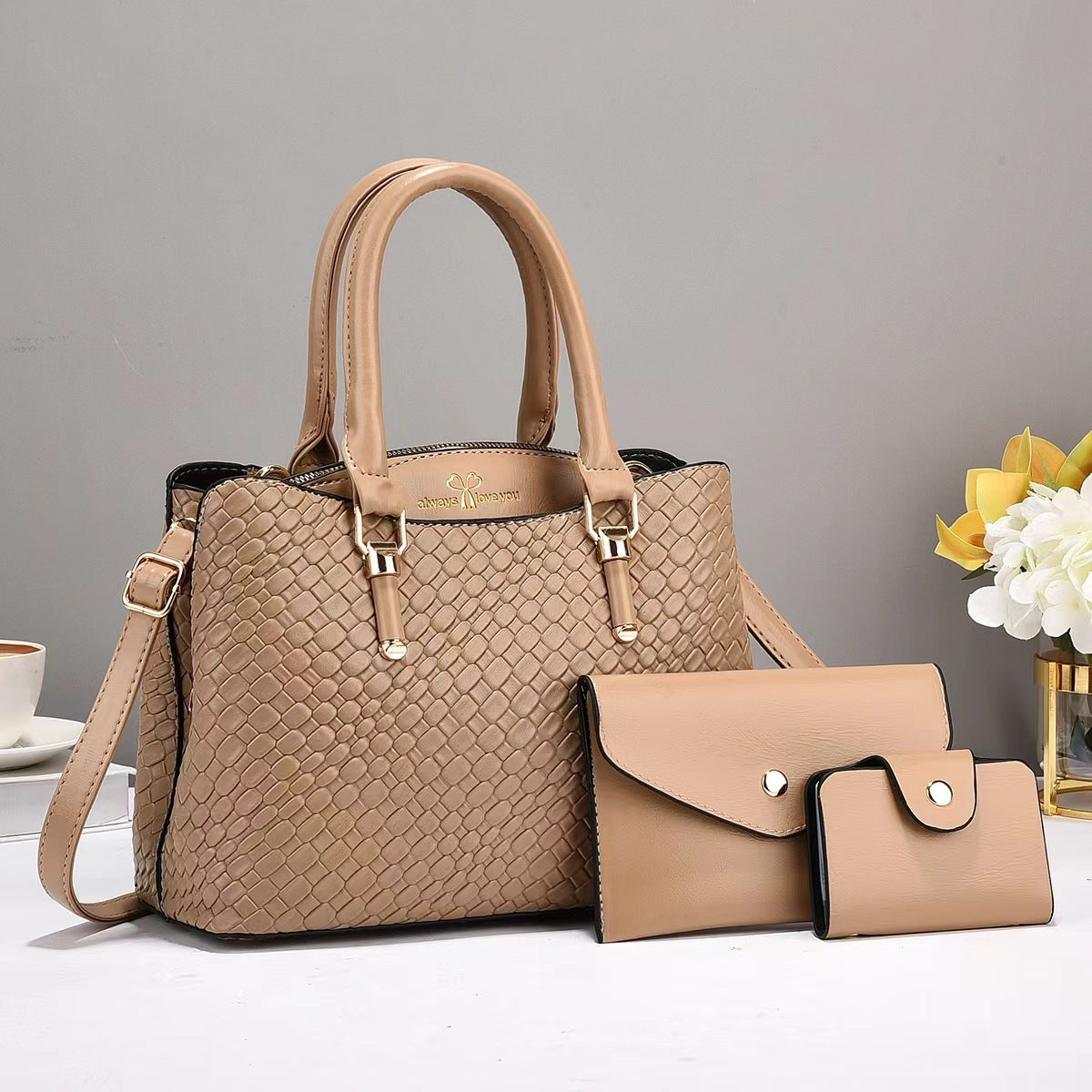 Woven Texture Three-Piece Set