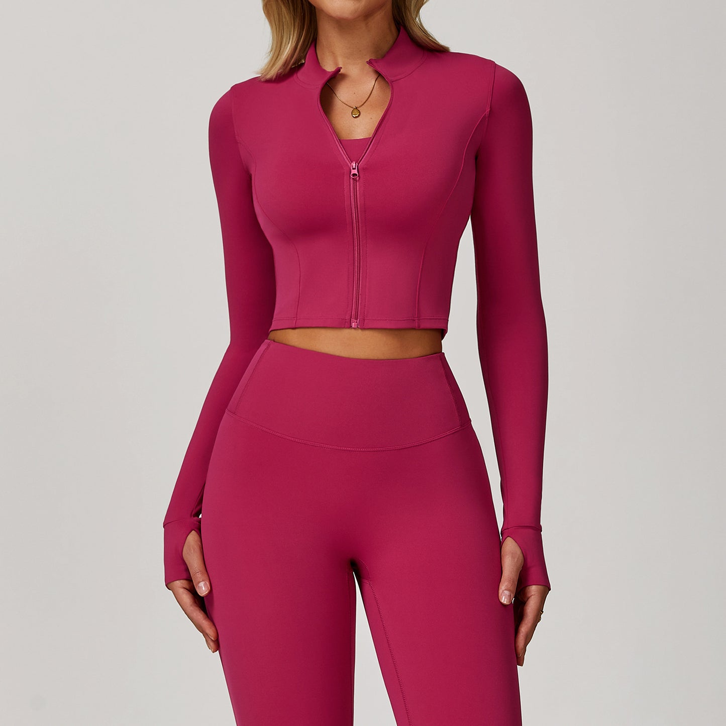 Slim-Fit Fitness Long-Sleeve Jacket Quick-Dry Yoga Wear