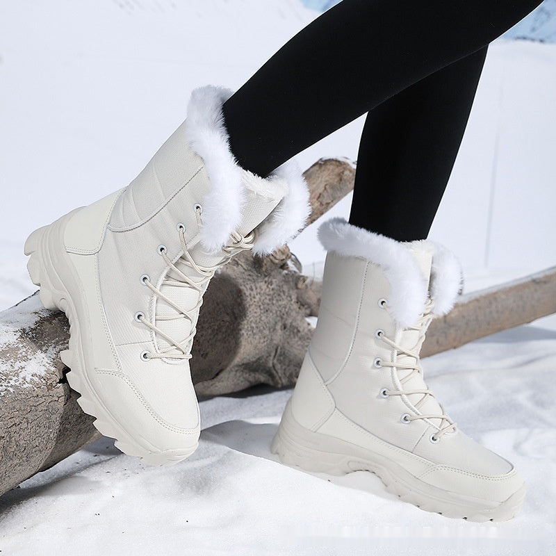 Fleece-Lined Thick Cold-Proof Warm Cotton Shoes
