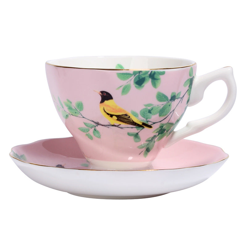 European Classic Series Bone China Coffee Cup & Saucer Set
