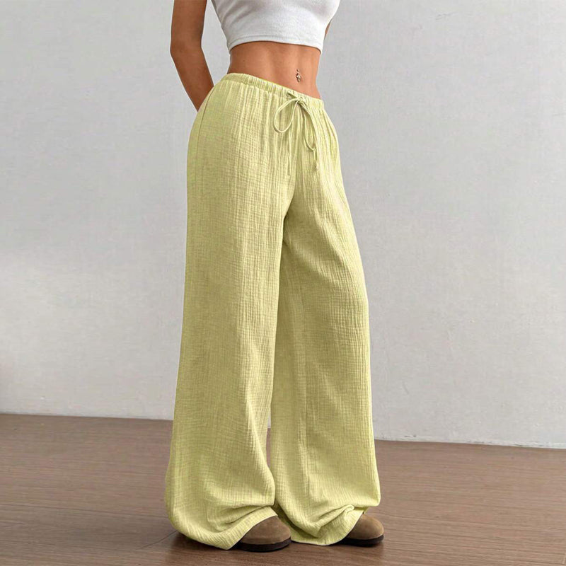 Plus Size Women's High-Waisted Wide Leg Pants \