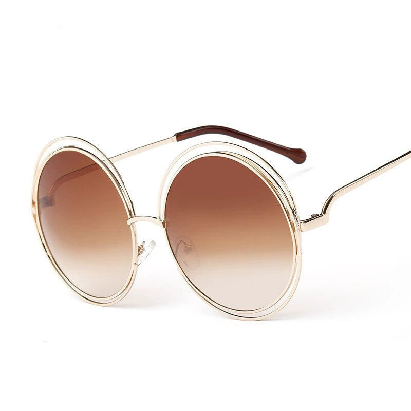 Women's Large Frame Round Sun Glasses