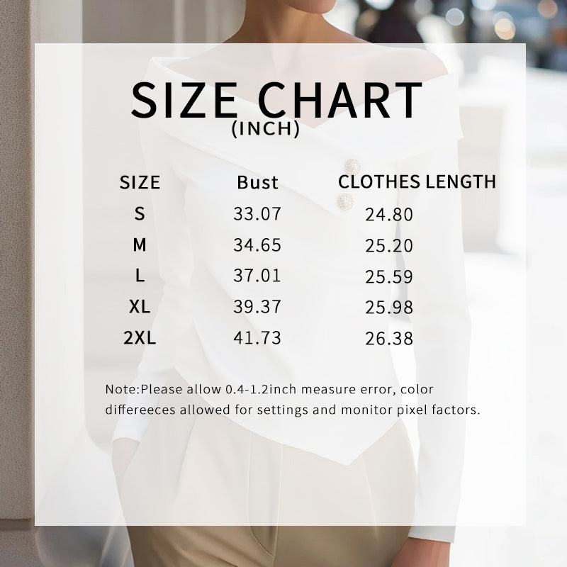 Women's Long Sleeve Slim Fit Asymmetrical Shirt