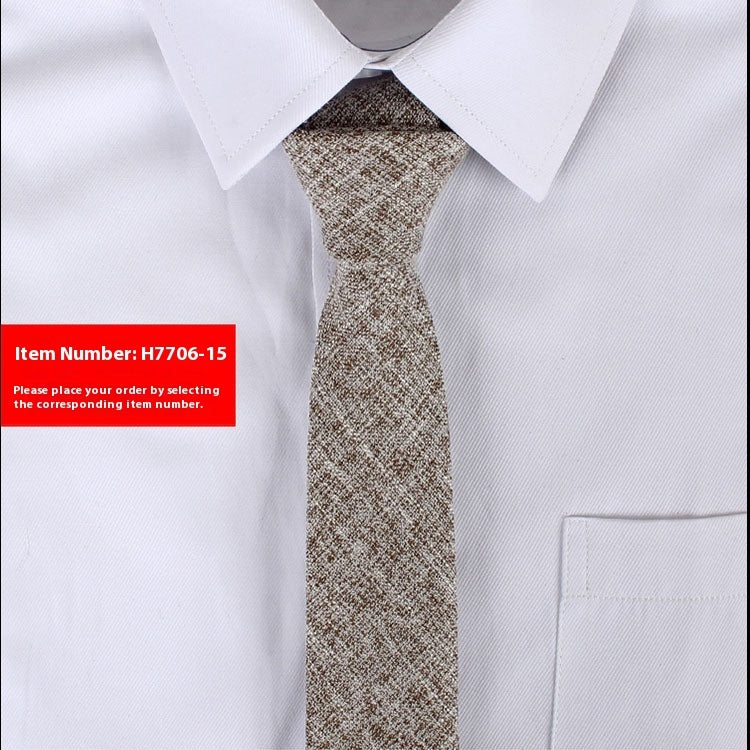 Men's Business Korean Solid Colour Tie