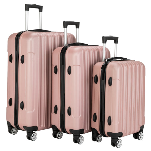 Rose Gold/Vertical 3-in-1 Suitcase