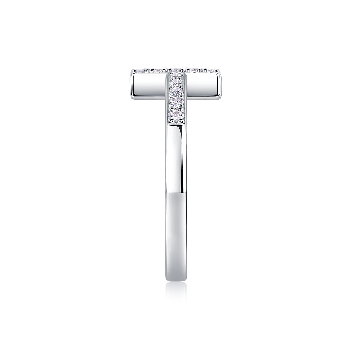 Holy Light Cross - Jewelry Piece Set/Sterling Silver & Platinum-plated Diamond