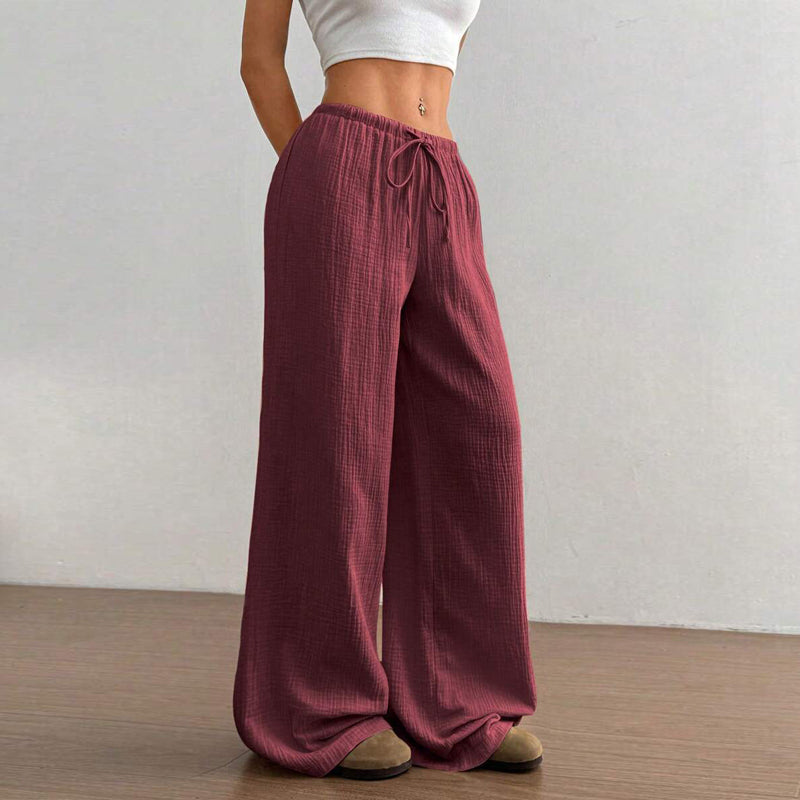 Plus Size Women's High-Waisted Wide Leg Pants \