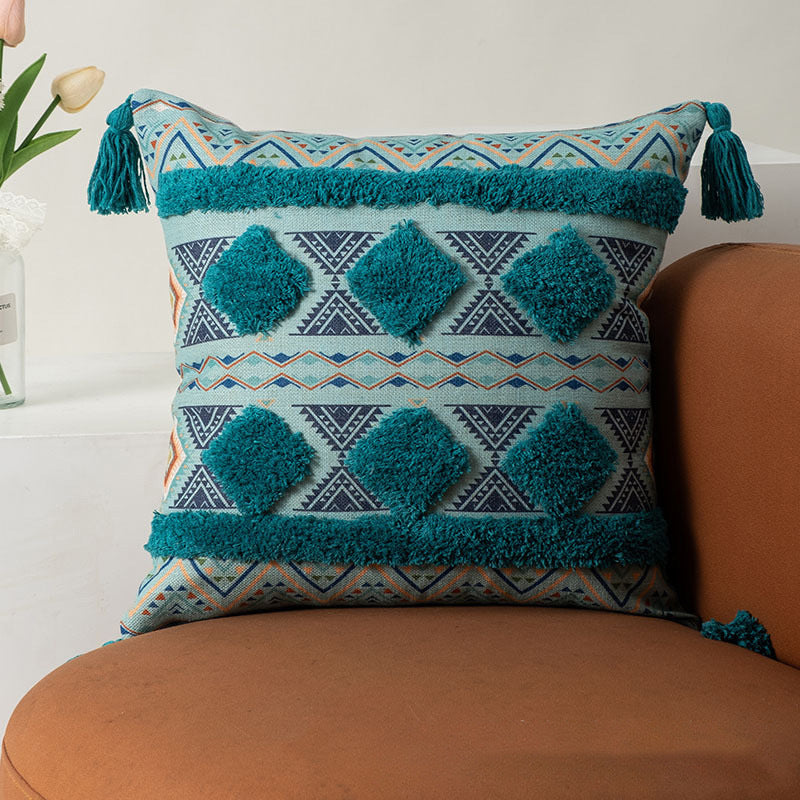 Tasseled Tufted Throw Pillows