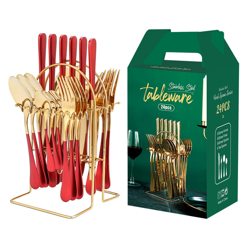 Gold/Stainless Steel Cutlery Set