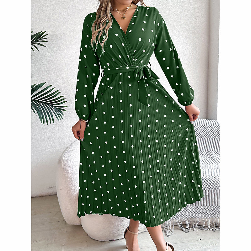 Women's Polka Dot Maxi Dress