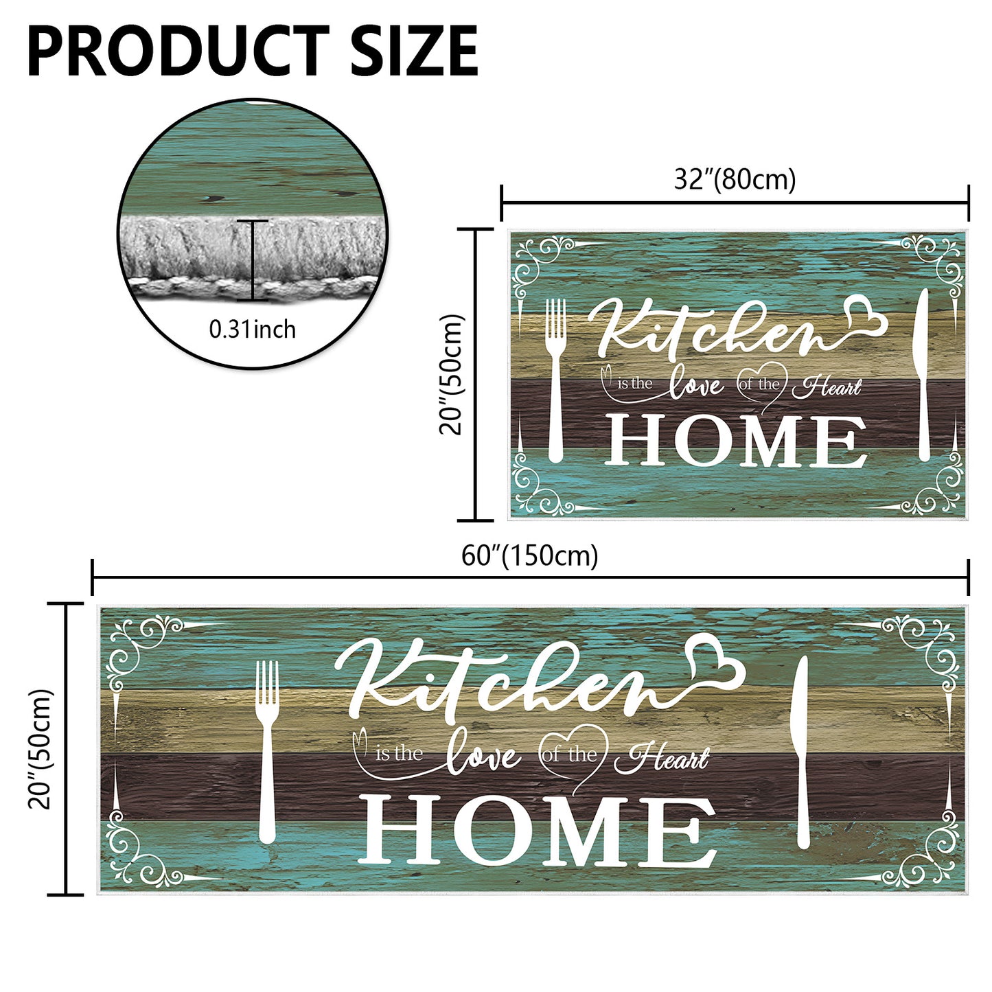 2 Piece Area Rug