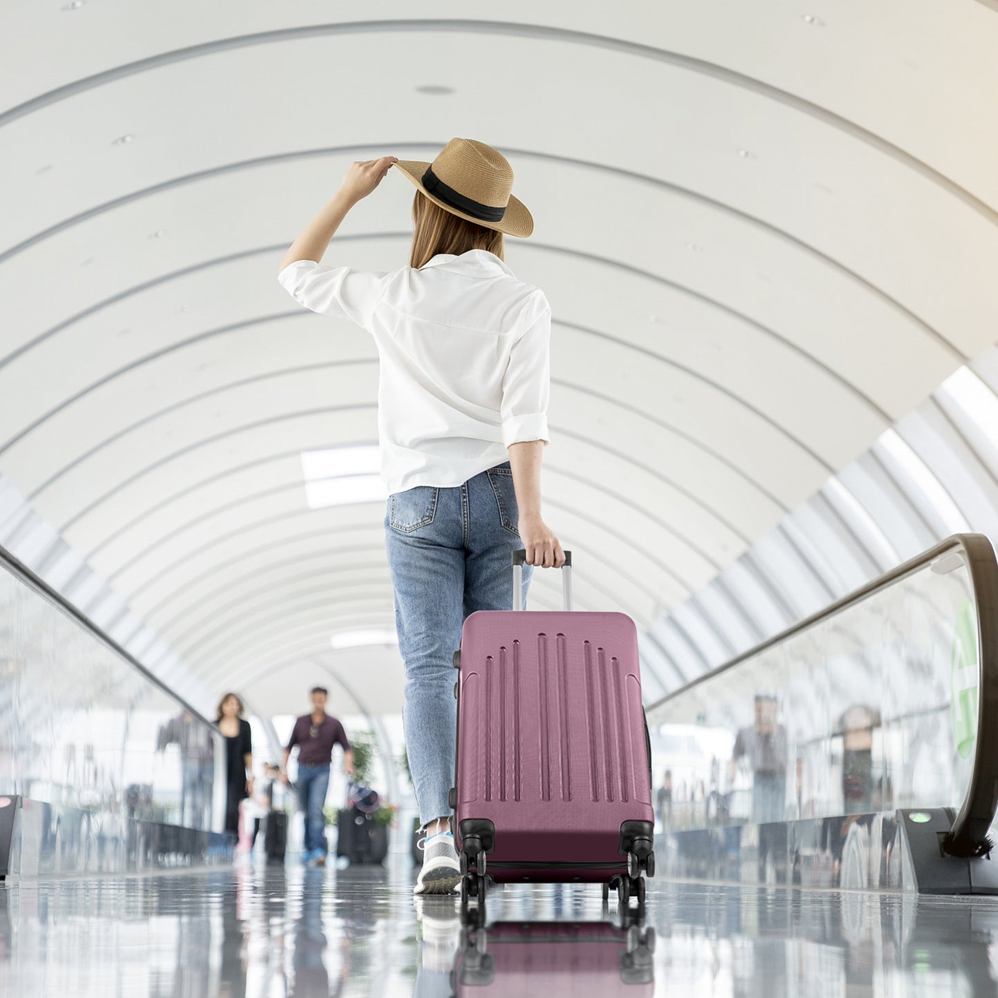 Vertical Striped Four In One Suitcase