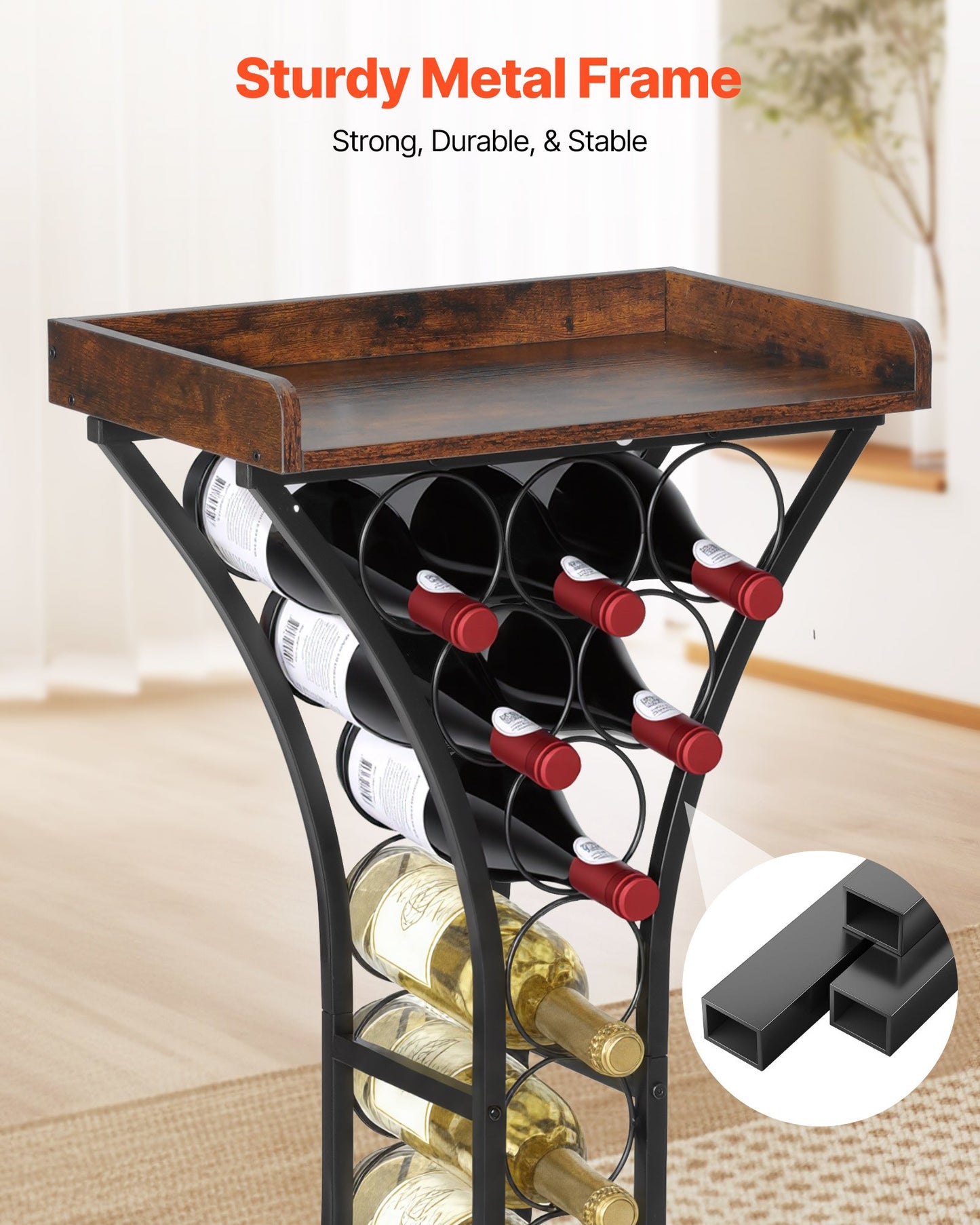 15 Bottle Wine Rack