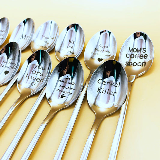 Stainless Spoon's With Lettering