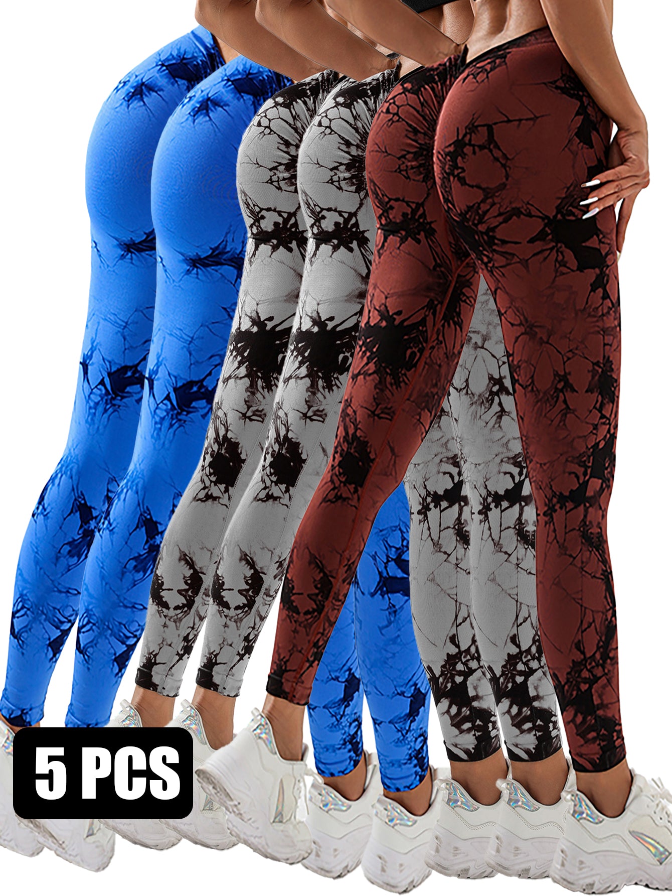 Dyed Yoga Pants With A Waistband At The Lower Back Active Yoga Pants