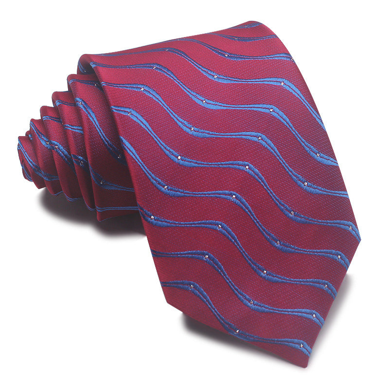 Men's Polyester Jacquard Striped Tie