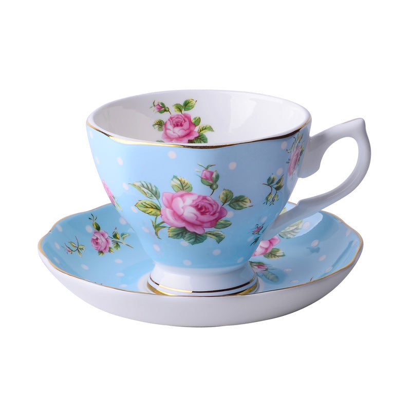 European Classic Series Bone China Coffee Cup & Saucer Set