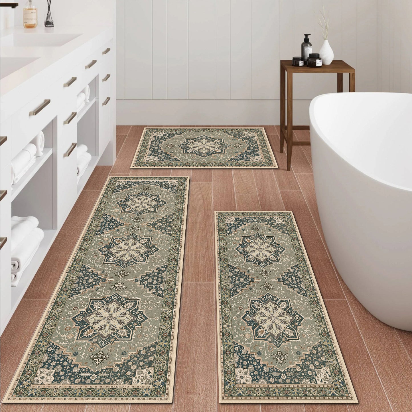 Boho Kitchen Rug Mat Sets - 3 Piece