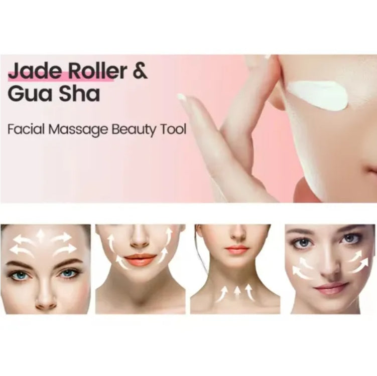Gua Sha - Board 2-PCS Massage Stone For Facial