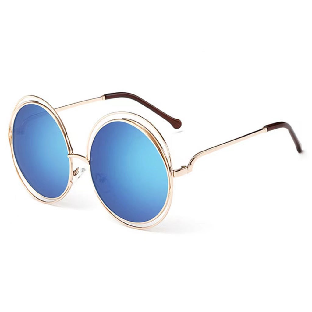 Women's Large Frame Round Sun Glasses