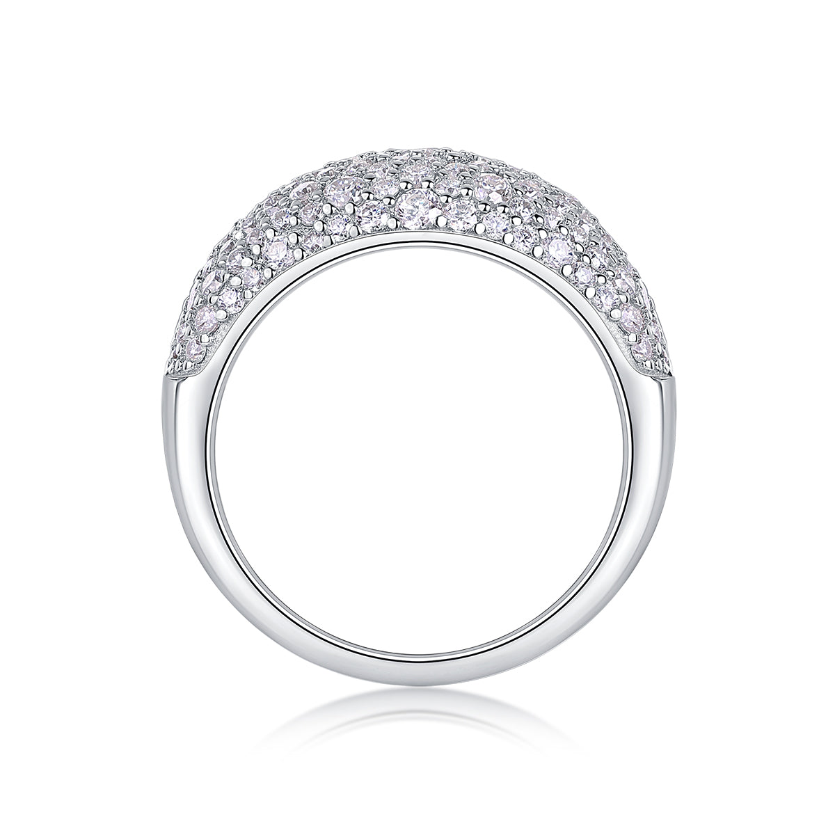 Moonlit Night Stars - Diamond Jewelry Piece Set/Sterling Silver & Platinum Diamond Ring