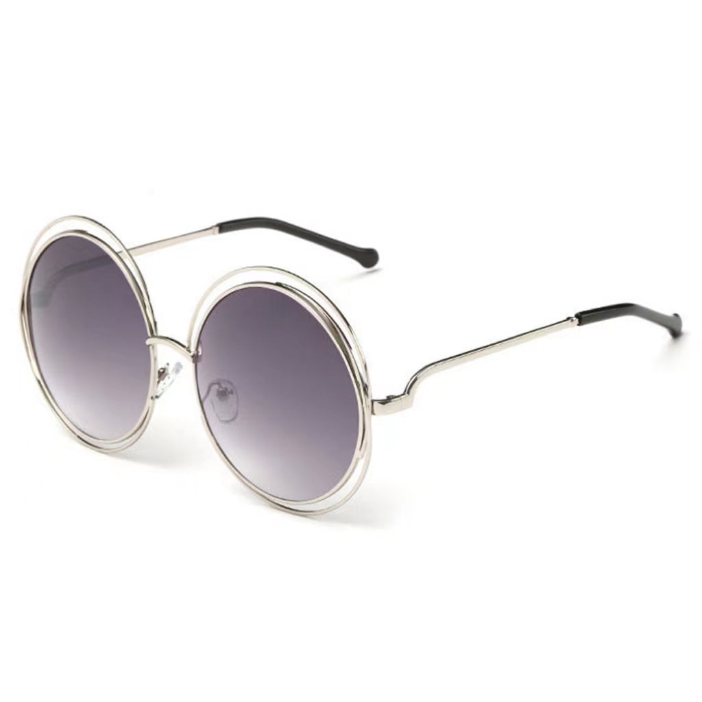 Women's Large Frame Round Sun Glasses
