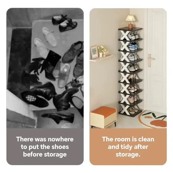 Shoe Rack/9 Pairs Of Shoes