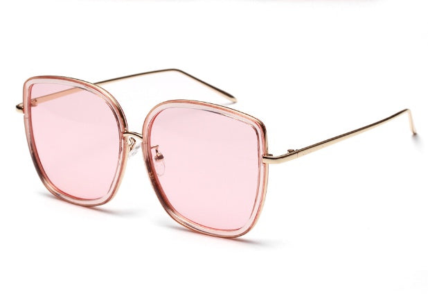 Women's Transparent Frame Ocean Colour Sunglasses