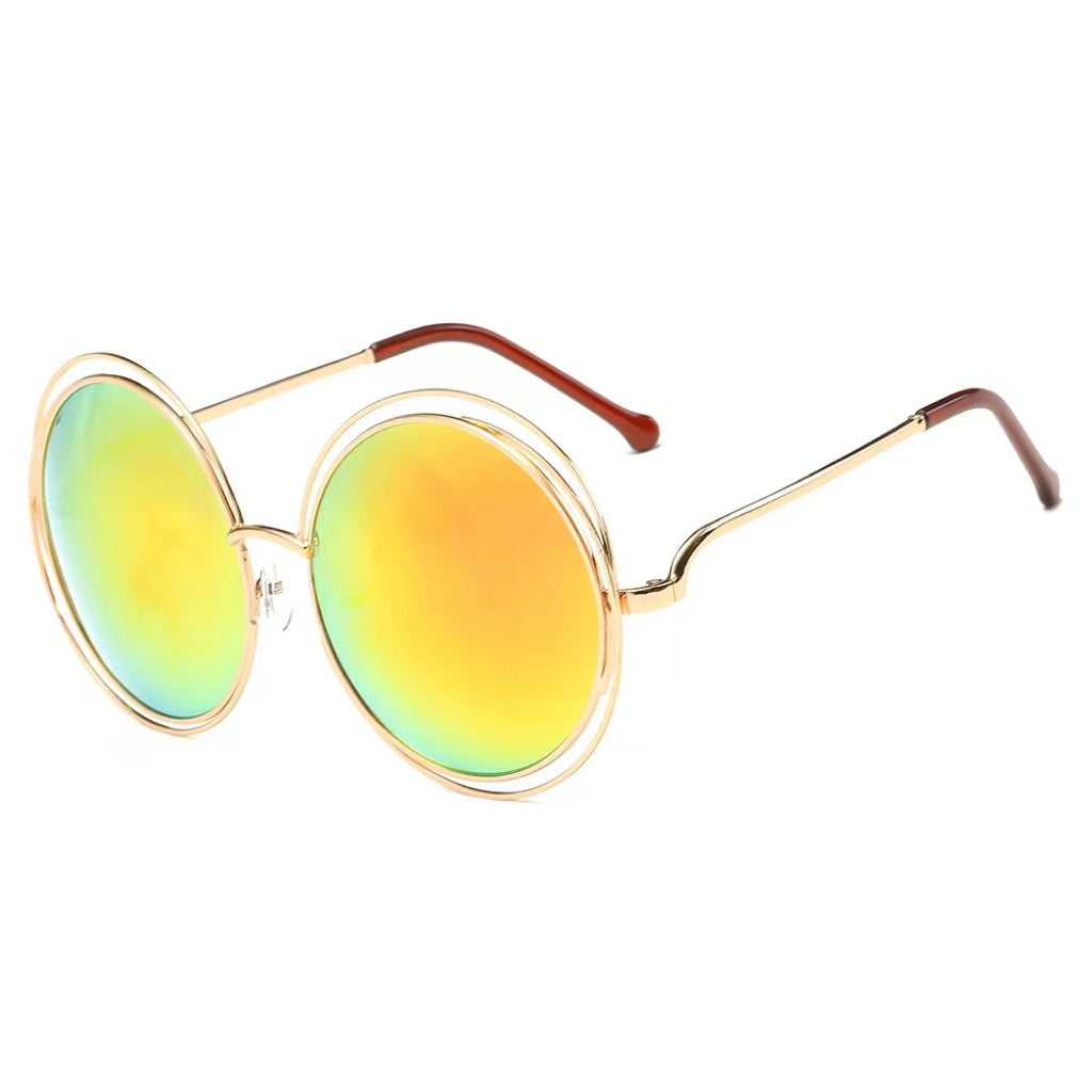 Women's Large Frame Round Sun Glasses