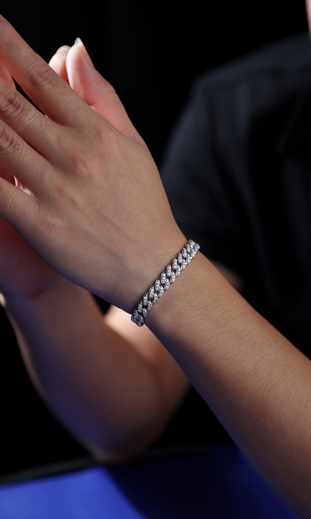 The Light Of Faith - Luxury Fashion - Diamond/ Silver Bracelet