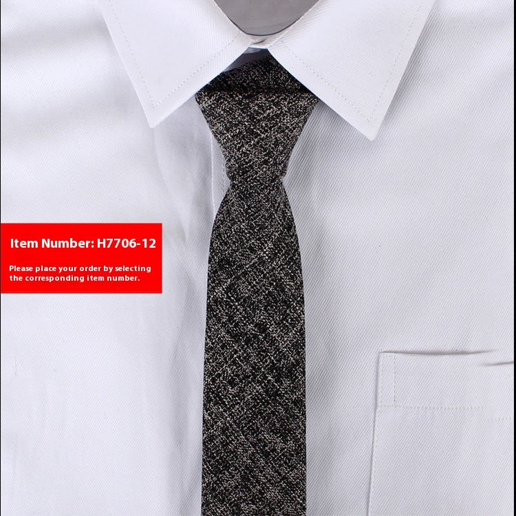 Men's Business Korean Solid Colour Tie