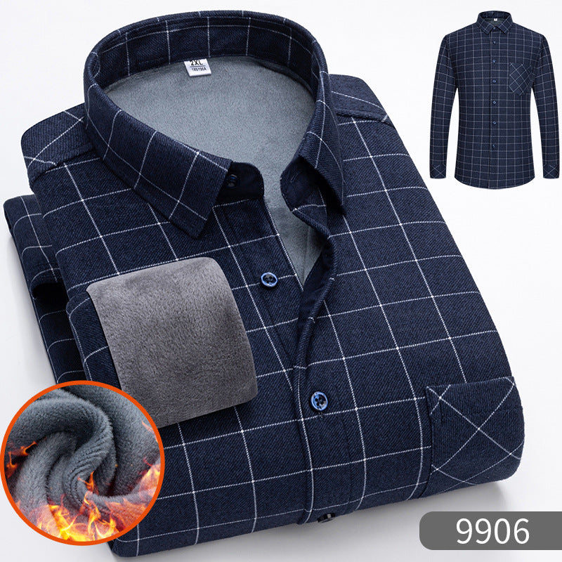Men's Warm Fleece-Lined Thickened Shirt