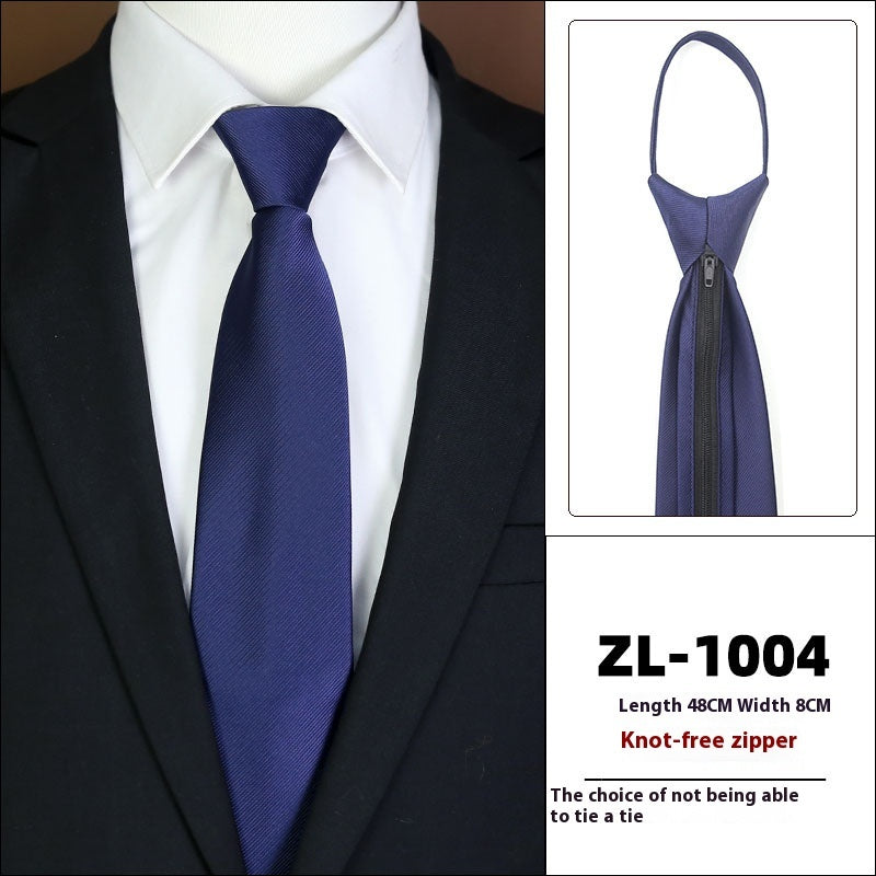 Men's Formal Business Zipper Tie