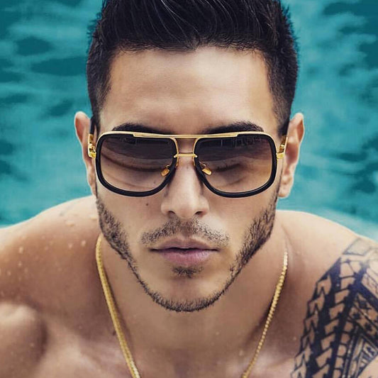 Men's Flat Top Hot Square Sunglasses