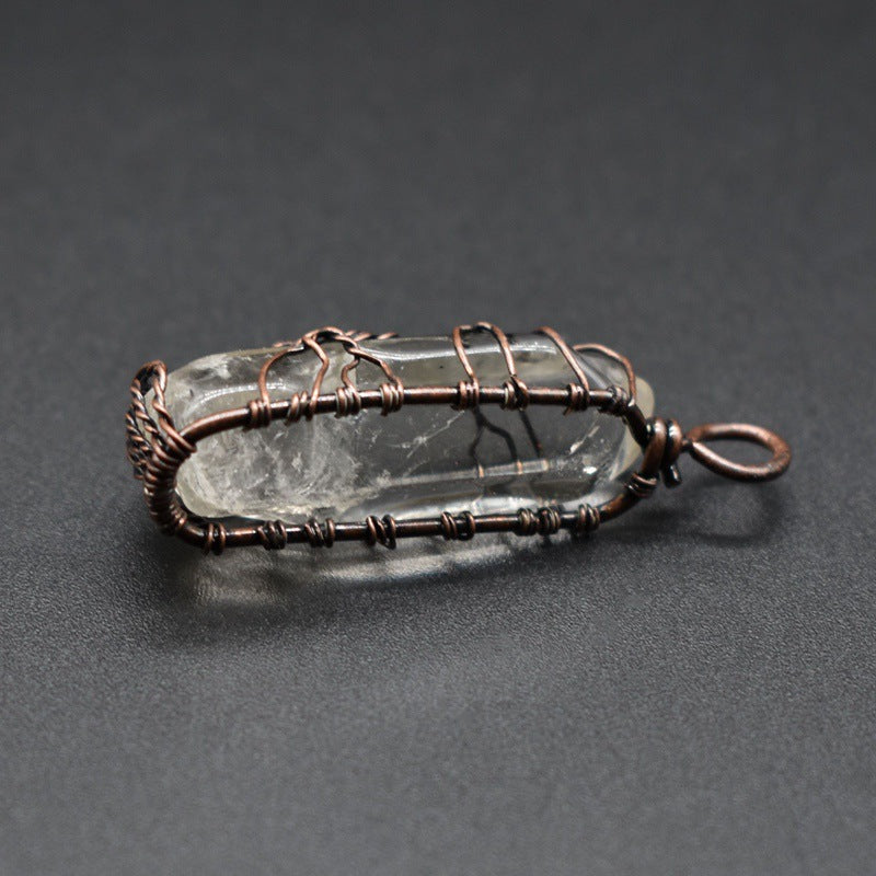 Crystal Pillar Tree Of Life Pendant/Necklace