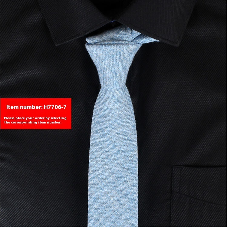 Men's Business Korean Solid Colour Tie