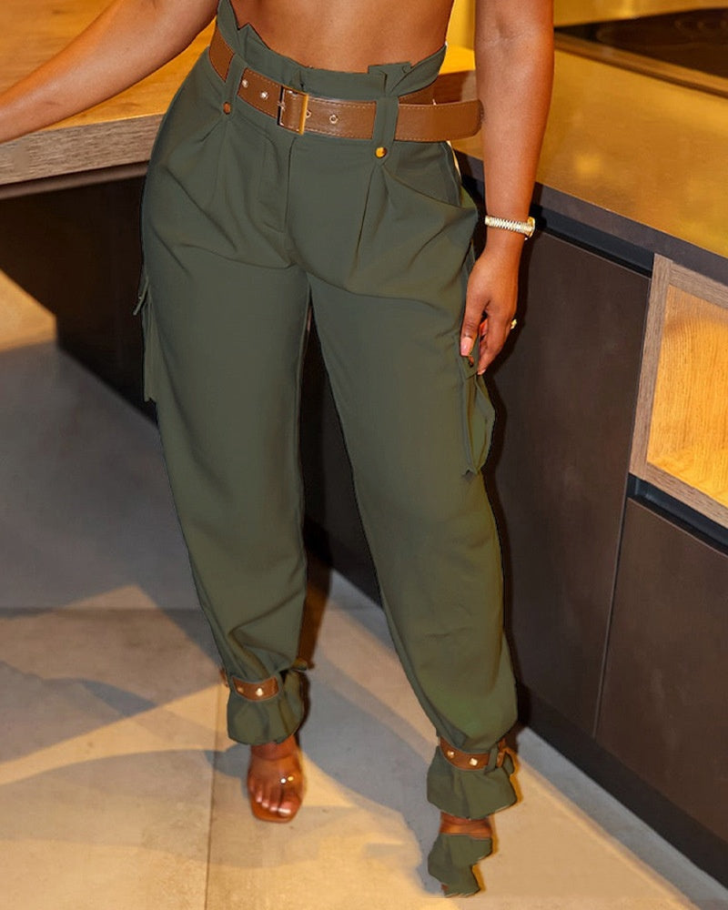 Women's Contrast Color Trousers