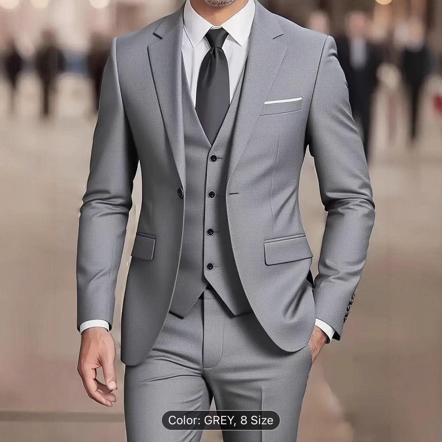 Men's Suit Set - Wedding - Business - Three-Piece Set