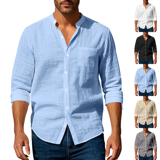 Long Sleeve Stand Collar Shirt