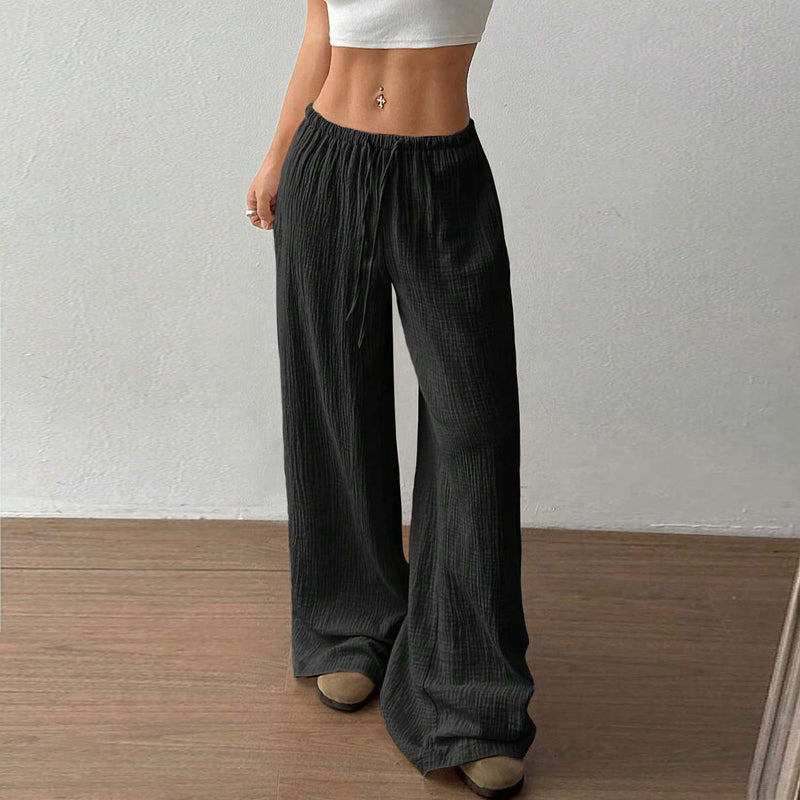 Plus Size Women's High-Waisted Wide Leg Pants \