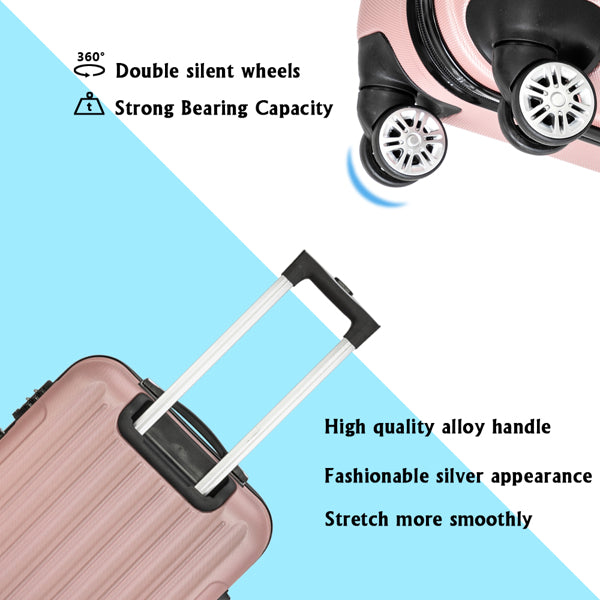 Rose Gold/Vertical 3-in-1 Suitcase