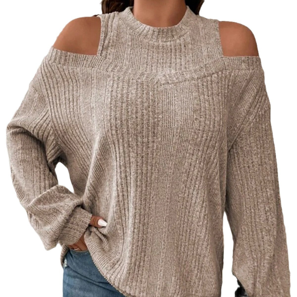 Women's Casual Fashionable Loose-Fitting Long Sleeves Top