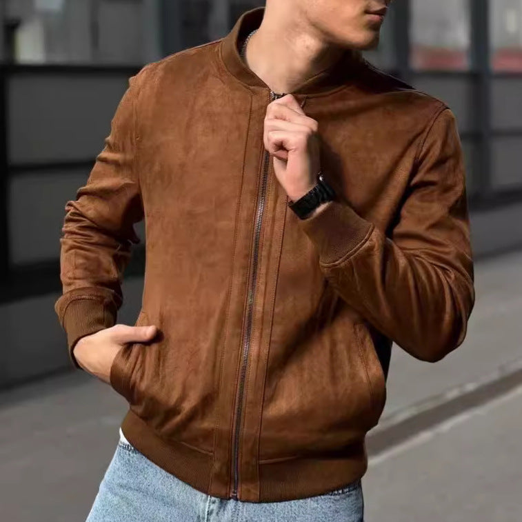 European & American Leisure Suede Coat