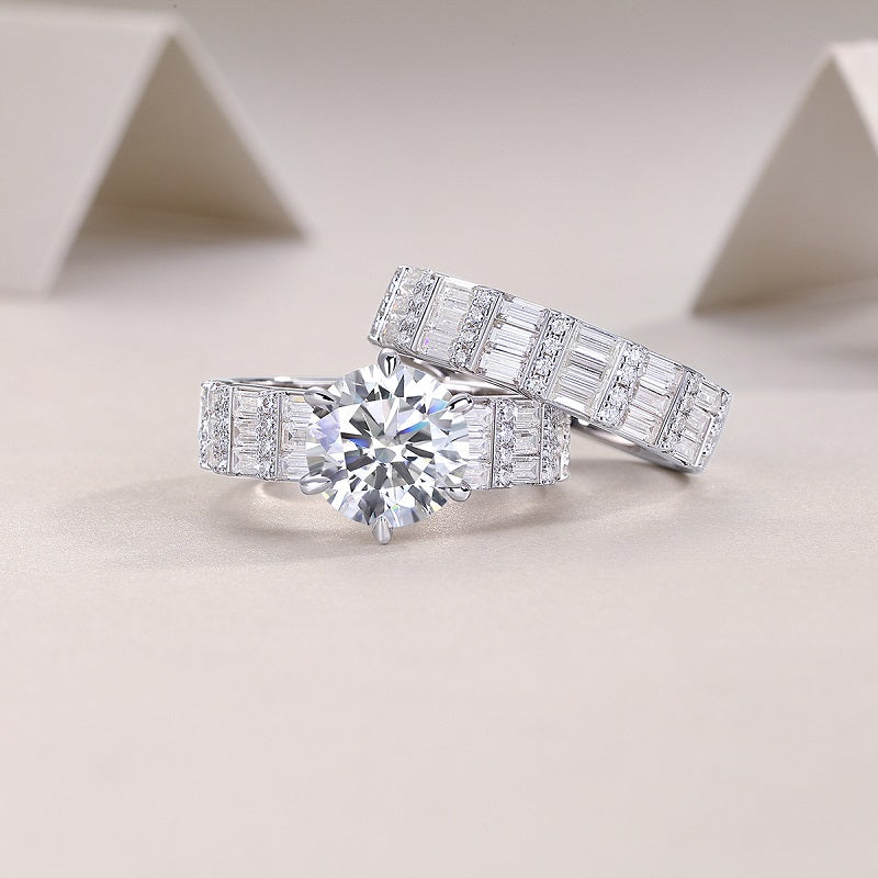 Vanilla - Jewelry Piece Set With 3-carat/Sterling Silver & Platinum-plated Diamond